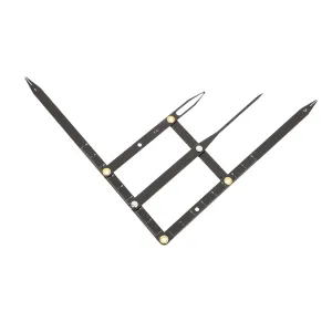 4pcs Sliding Stainless Steel Eyebrow Ruler Precision Measuring Tool for Brow Shaping Golden Ratio Design for Accurate Three-point Positioning Compact and for Makeup Artists and