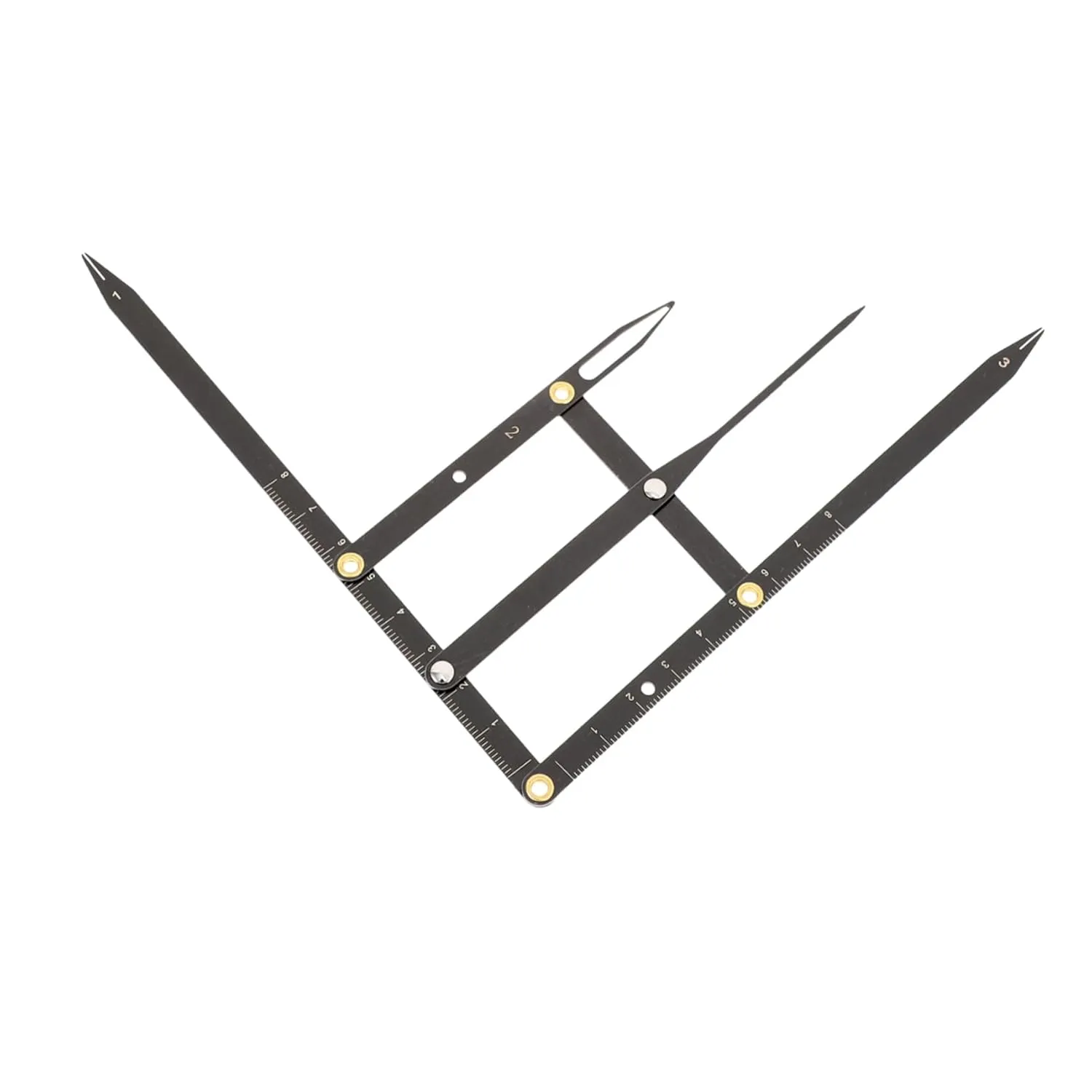 4pcs Sliding Stainless Steel Eyebrow Ruler Precision Measuring Tool for Brow Shaping Golden Ratio Design for Accurate Three-point Positioning Compact and for Makeup Artists and