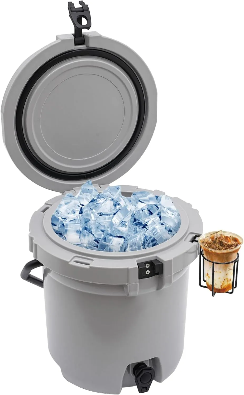 5 Gallon Water Beverage Cooler Rotomolded Water Jug Cooler, Camping Cooler Heavy Duty Beverage Cooler with Cup Holder Thermal Insulation Outdoor Ice Bucket for Outdoor Camping Fishing Picnics