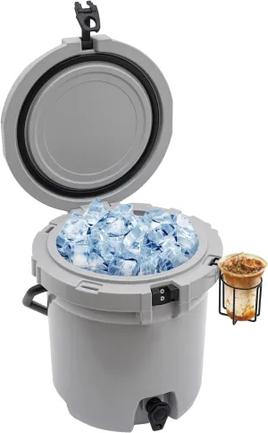 5 Gallon Water Beverage Cooler Rotomolded Water Jug Cooler, Camping Cooler Heavy Duty Beverage Cooler with Cup Holder Thermal Insulation Outdoor Ice Bucket for Outdoor Camping Fishing Picnics