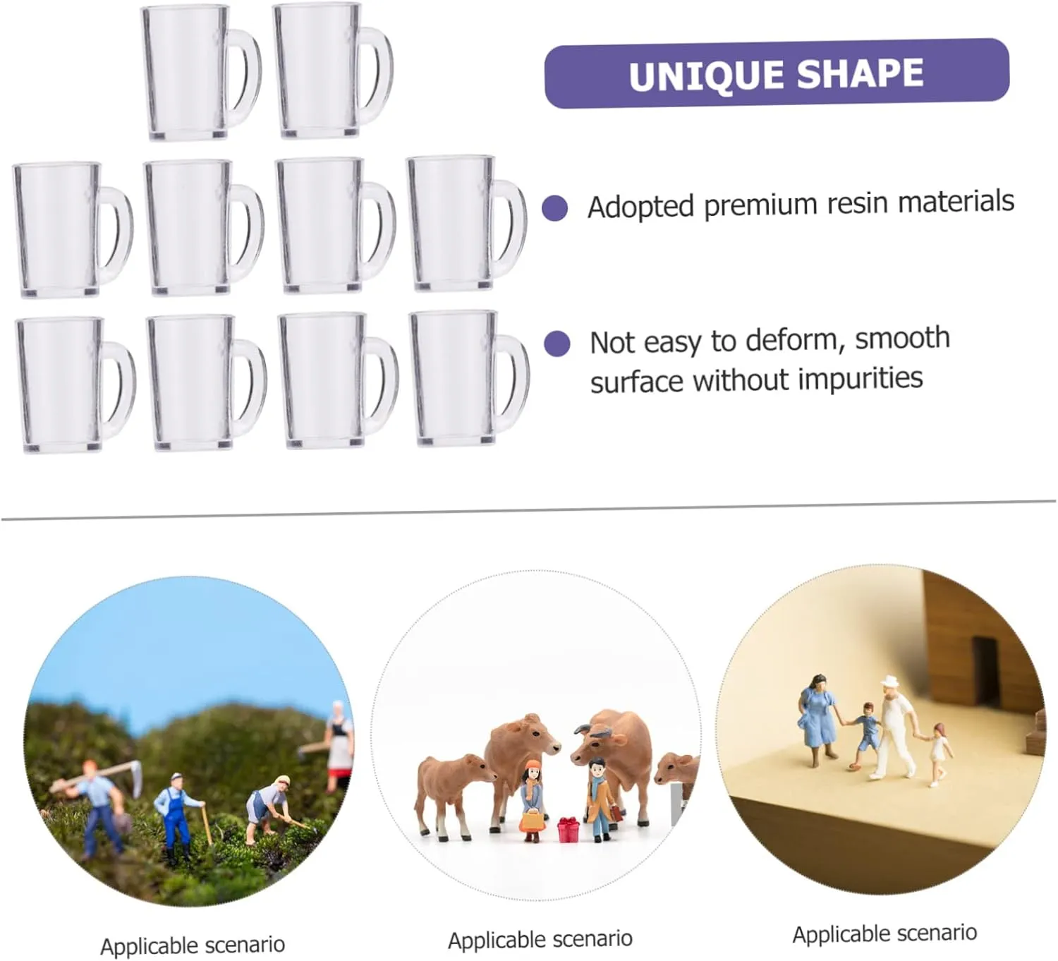 50pcs Miniature Beer Mug Models Tiny House Decor Simulated Resin Beer Cups for Dollhouse Accessories Realistic and Compact Design for DIY Projects and Photo Props