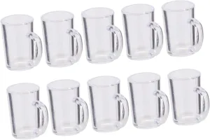 50pcs Miniature Beer Mug Models Tiny House Decor Simulated Resin Beer Cups for Dollhouse Accessories Realistic and Compact Design for DIY Projects and Photo Props