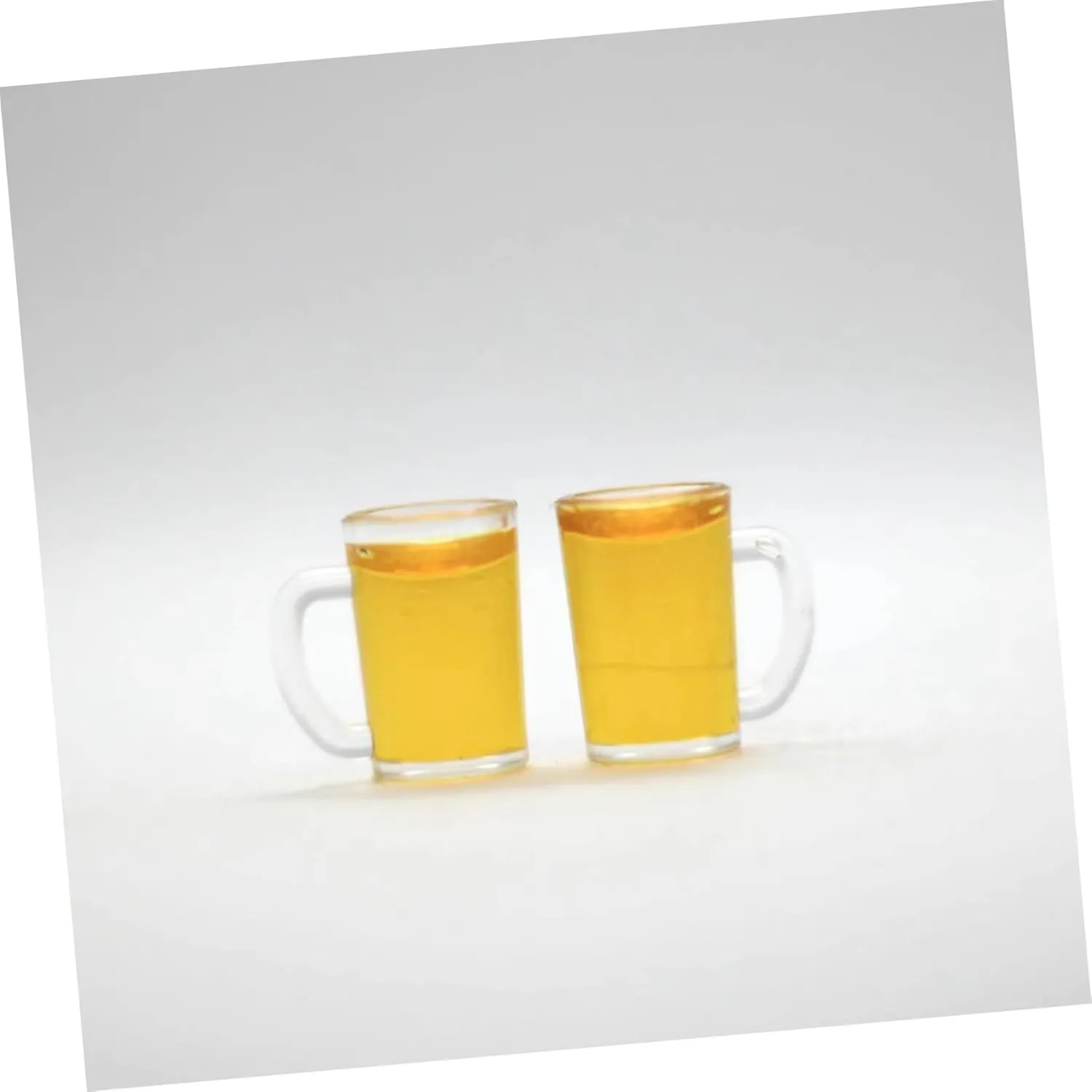 50pcs Miniature Beer Mug Models Tiny House Decor Simulated Resin Beer Cups for Dollhouse Accessories Realistic and Compact Design for DIY Projects and Photo Props