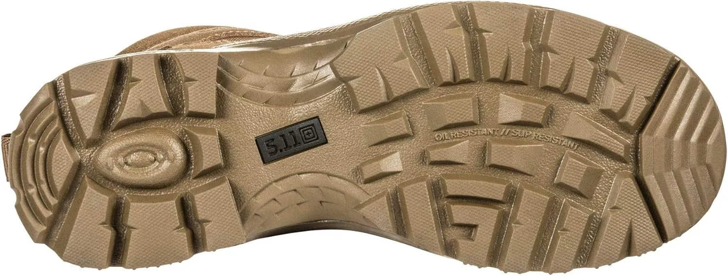5.11 Tactical ATAC 2.0 6-Inch Desert Boots, NZ Ortholite Footbed, Slip-Resistant, Dark Coyote, Style 12402