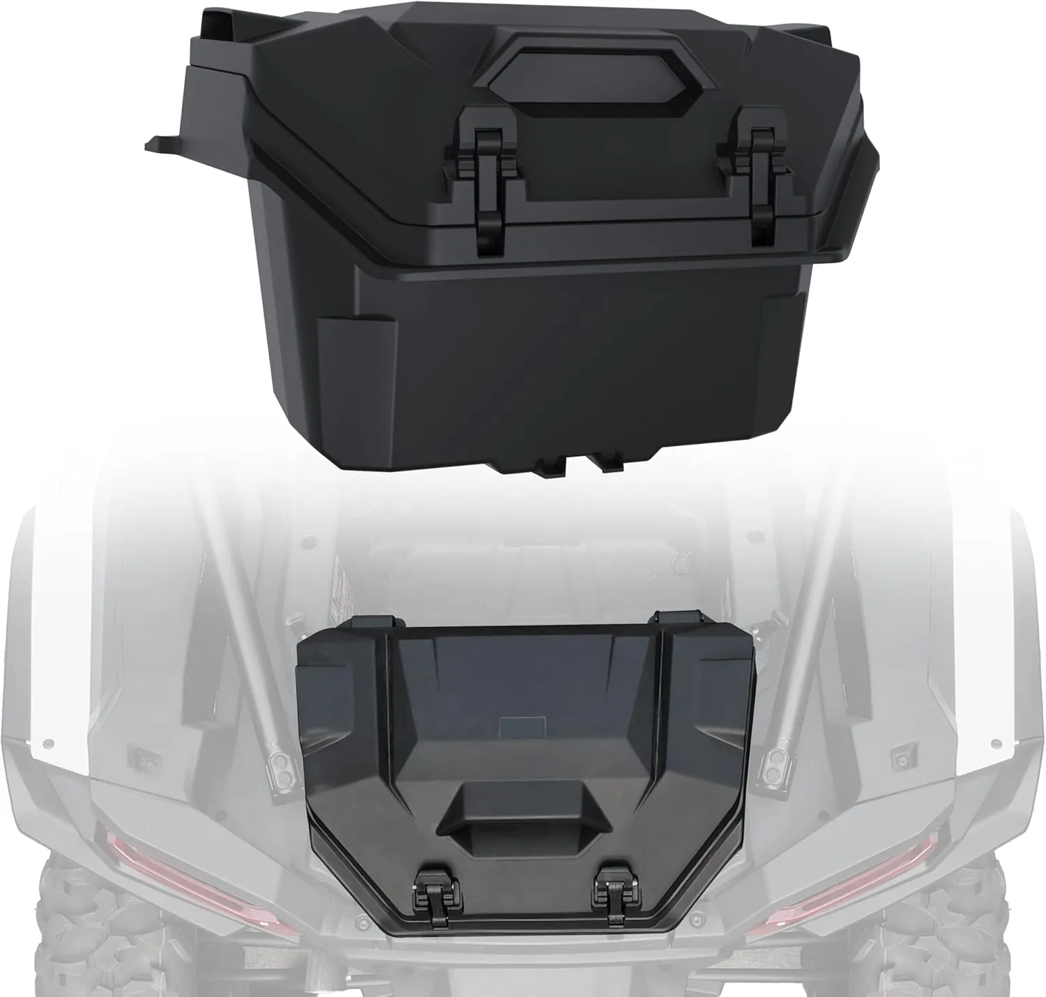 55QT Cargo Box for Polaris RZR XP/XP 4 1000 24-25, Water-Resistant Poly Storage Bin with Lockable Latches Storage Box for Polaris RZR XP/XP 4 1000 2024-2025 Accessories, Replace #2884525