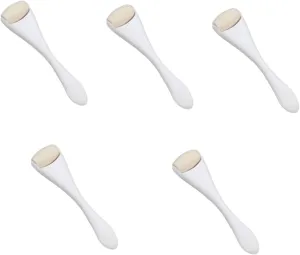 5pcs Oil Removal Roller Massage Tool Women Oil Absorbing Stick Volcanic Stone Massage Stick Massaging Roller Skin Care Tool Face Oil Cleaning Roller Skin Care Roller/977(Whitex5pcs)
