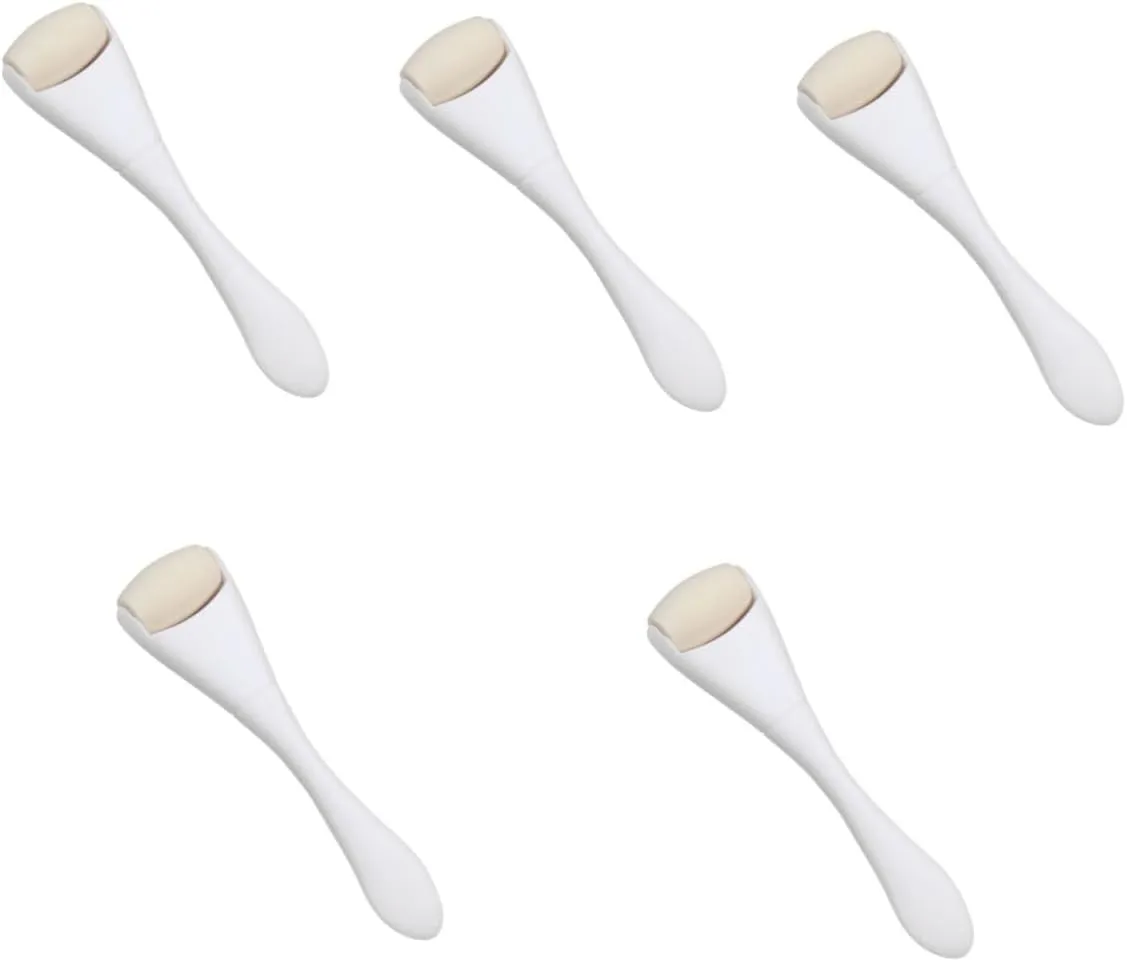 5pcs Oil Removal Roller Massage Tool Women Oil Absorbing Stick Volcanic Stone Massage Stick Massaging Roller Skin Care Tool Face Oil Cleaning Roller Skin Care Roller/977(Whitex5pcs)