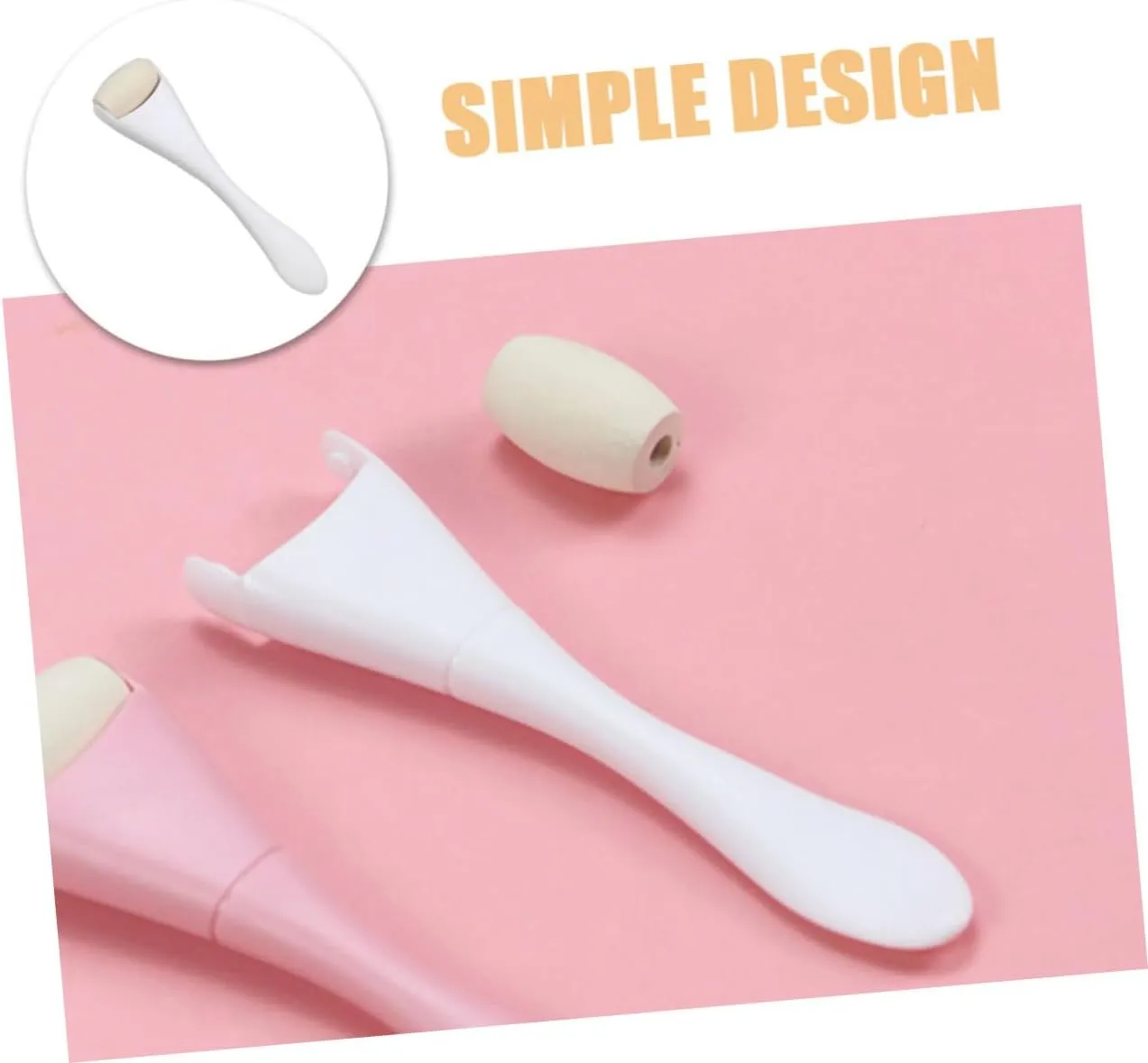 5pcs Oil Removal Roller Massage Tool Women Oil Absorbing Stick Volcanic Stone Massage Stick Massaging Roller Skin Care Tool Face Oil Cleaning Roller Skin Care Roller/977(Whitex5pcs)
