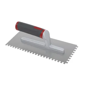 6 mm X 6 mm -  Square Notched Flooring Trowel with Rubber Handle