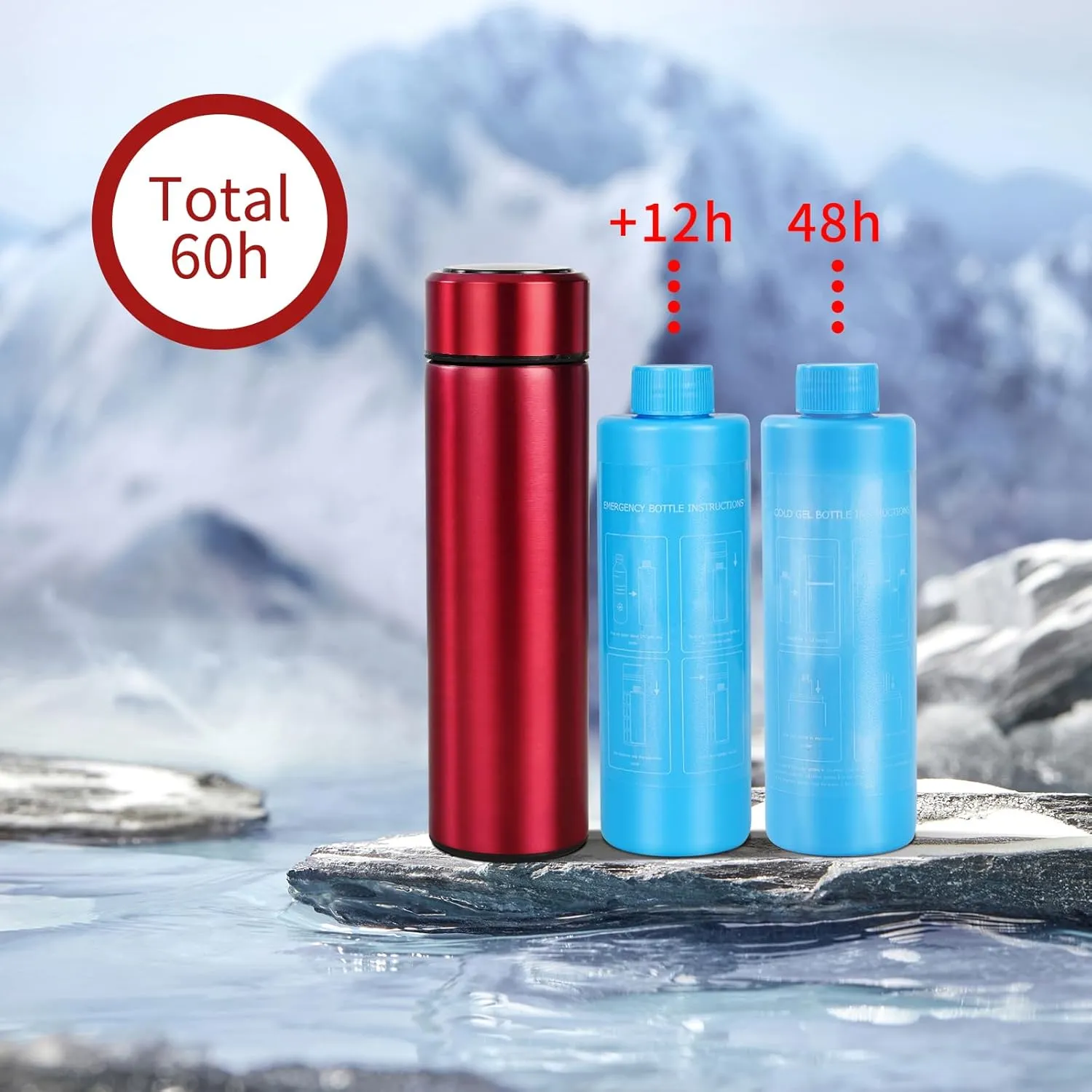 60H Medicine Cooler TSA Approved Temp Display Insulin Pen Travel Cooler Medication Cooler for Travel Diabetic Cooling Case Insulin Pens Cooler Travel CASE Medicine Cooler Box (Rose Quartz)