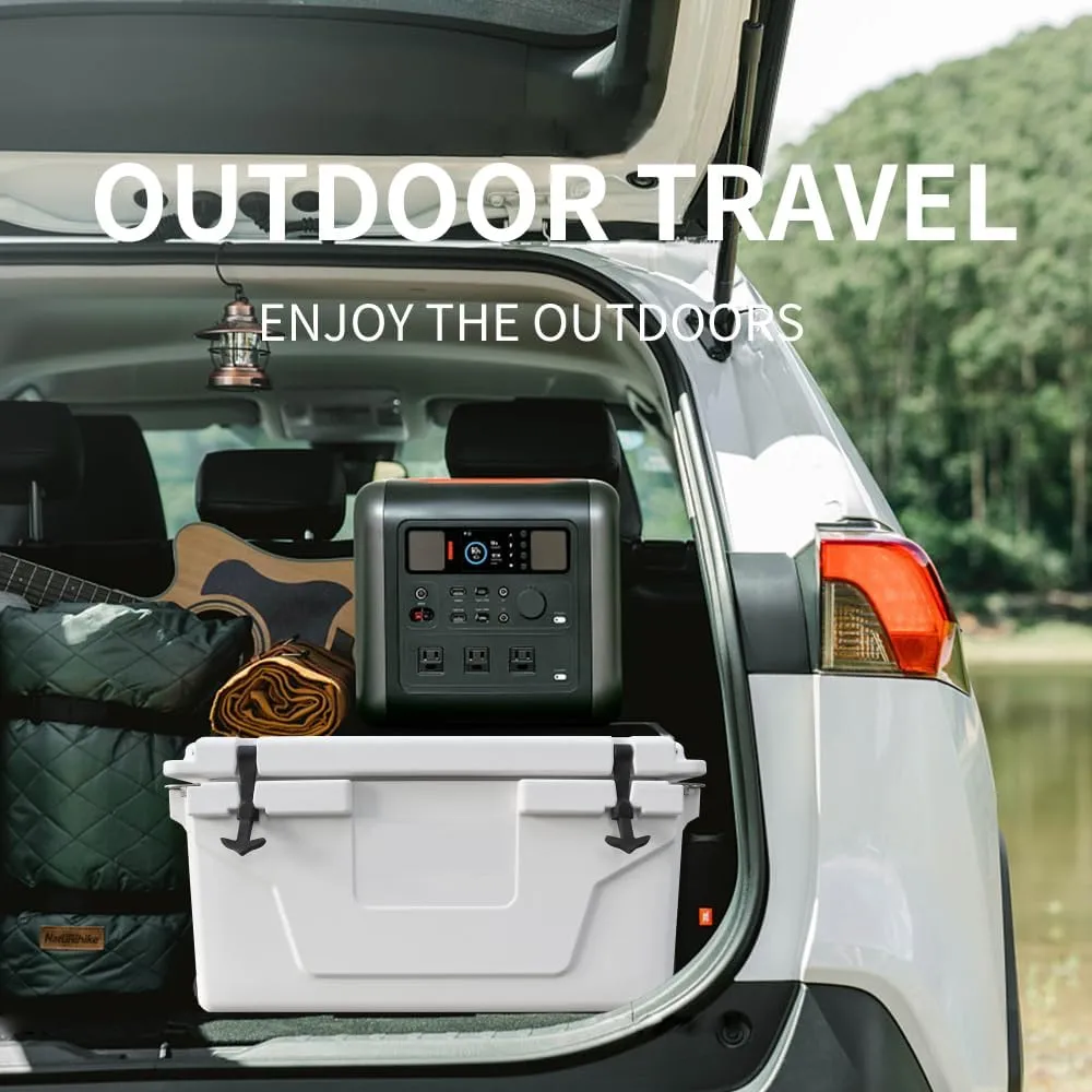 65QT Hard Cooler - Durable and Portable Ice Chest for Camping, Travel, and Outdoor Adventures