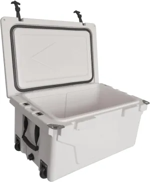 65QT Multifunction Outdoor Camping Coolers, Portable Cooler with Wheels and Heavy Duty Handle, Ice Chests and Coolers for Camping, Fishing, Travel, Beach