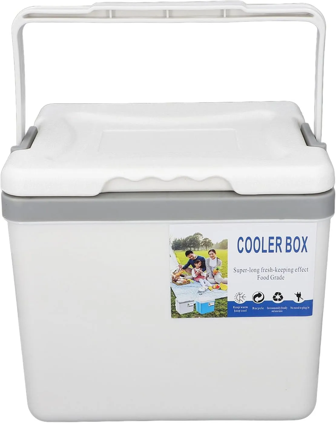 6L Large Capacity Portable Cooler Box, Multifunctional Insulated Hard, Keeps Food freshest and Drinks Cool, Ideal for Outdoor Activities