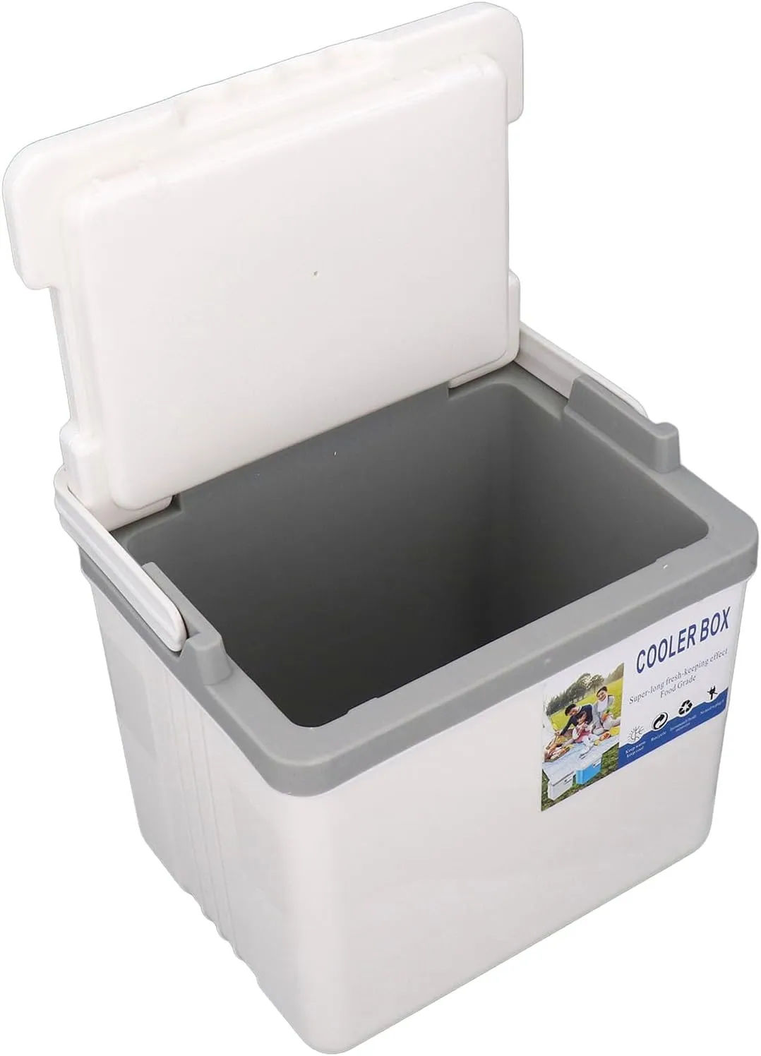 6L Portable Cooler Box Ice Chest, Leak Proof Insulated Cooler Keeps Food Freshness, with Sturdy Handles for Camping, Picnic, Fishing, Market, Grocery
