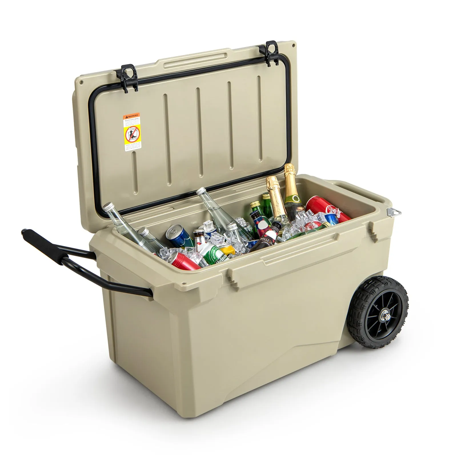 71L Portable Cooler on Wheels with Handles & Wheels