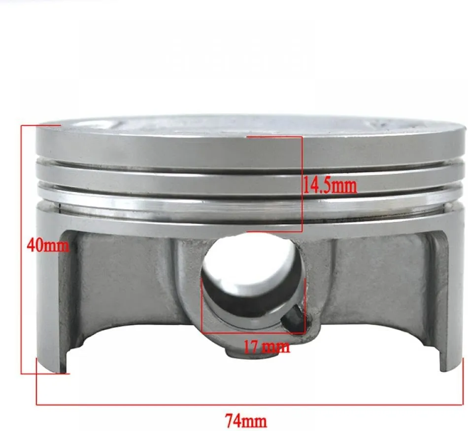 74mm STD Piston Ring Kit Compatible With YBR250 XG250 TRICKER YFM25R 250 XT250 Serow YS250 YBR XT YS XG 250(PISTON 75MM)