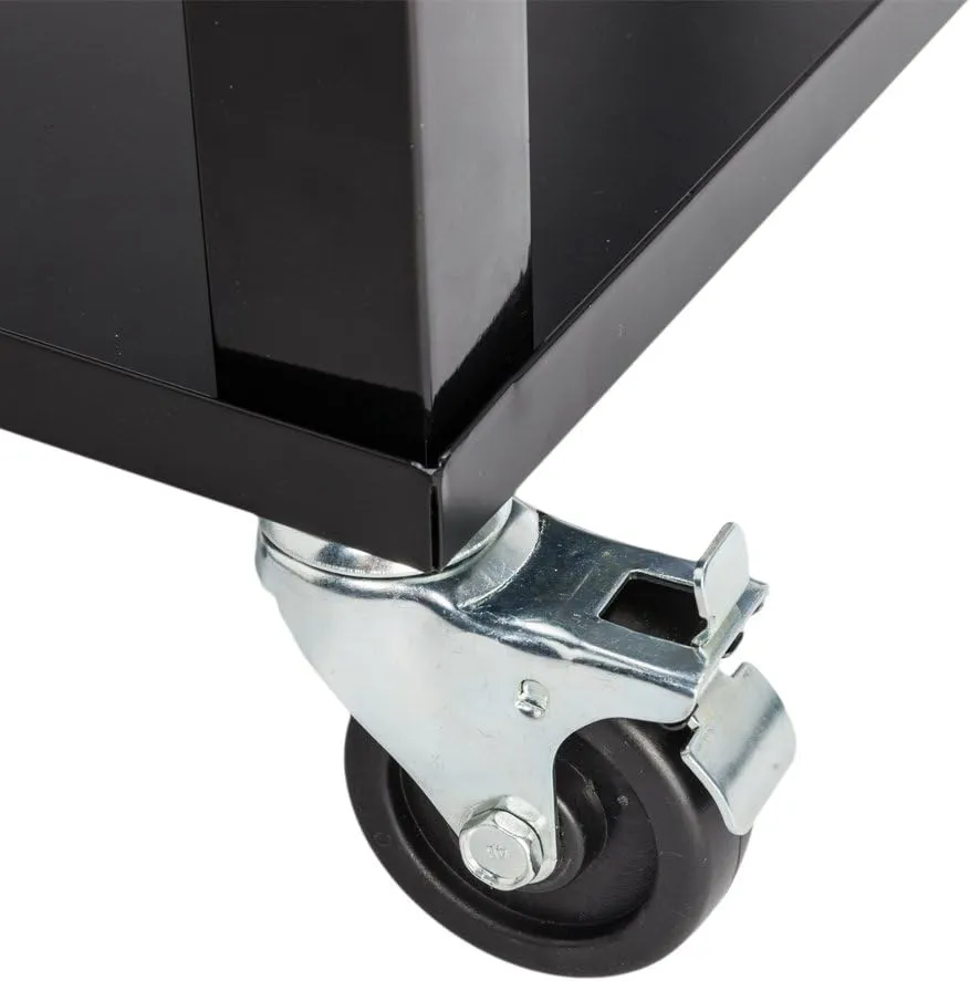80 Quart Rolling Cooler Cart with Shelf and Bottle Opener for Patio Party