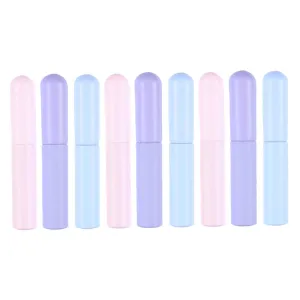 9 Pcs Travel Lip Brush Set Silicone Makeup Brushes with Covers for Effortless Lipstick Blending and Concealer Application Portable Design for Quick Touchups the Go
