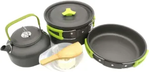 9 Pieces Camping Cookware Set, Compact Camping Pots and Pans Set, Camping Cooking Set for Outdoor Backpacking Camping Hiking Picnic with Carrying Bag