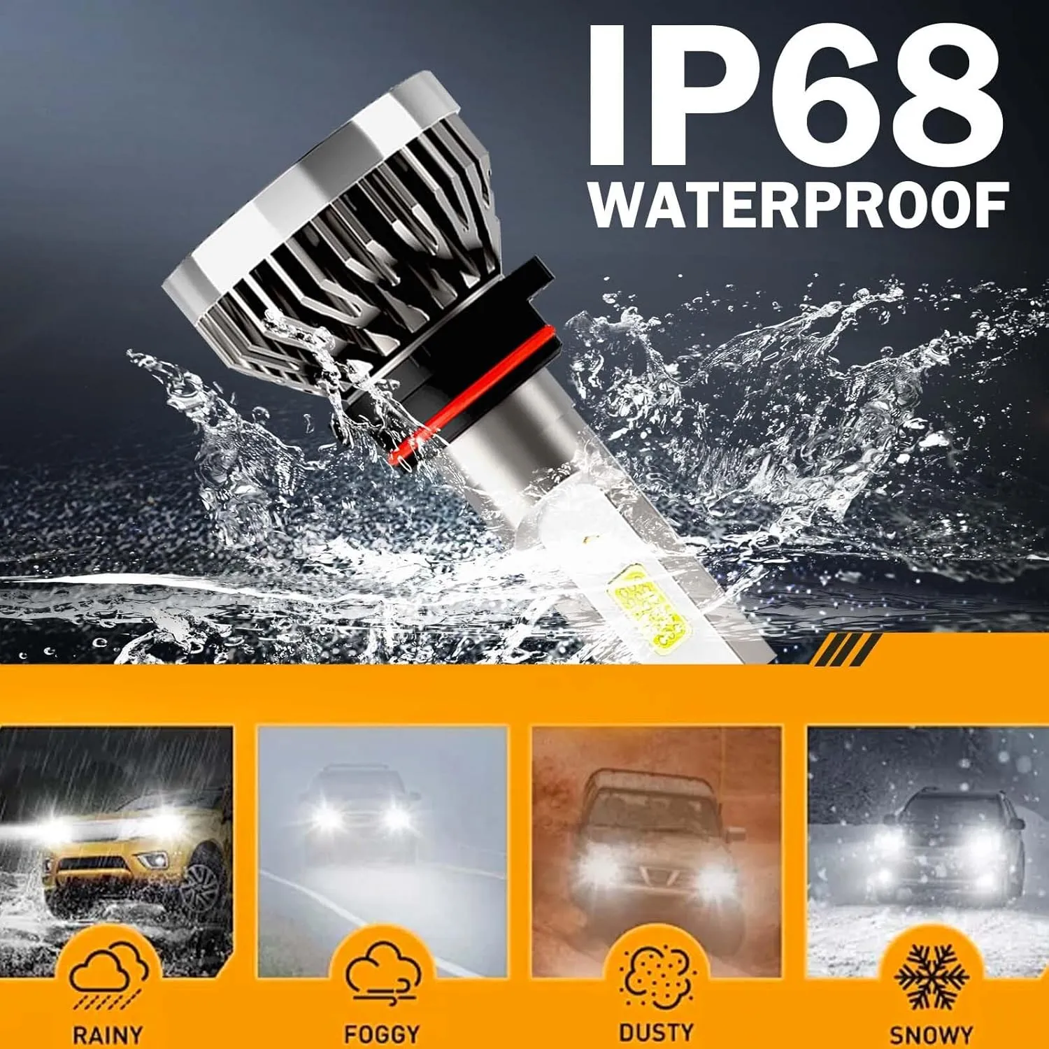 9005   H11   5202 LED Fog Light Bulbs Fit For 2007-2013 GMC SIERRA 1500 2500 3500 LED Bulbs 6000K Cool White, Pack of 6