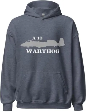 A-10 Thunderbolt II Warthog Military Combat Fighter Jet Aircraft Aviation Enthusiasts Hoodie