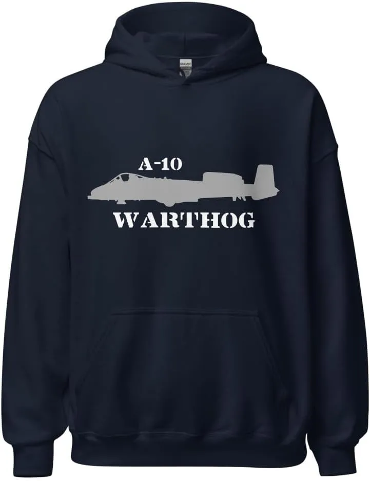 A-10 Thunderbolt II Warthog Military Combat Fighter Jet Aircraft Aviation Enthusiasts Hoodie