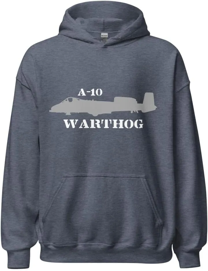 A-10 Thunderbolt II Warthog Military Combat Fighter Jet Aircraft Aviation Enthusiasts Hoodie