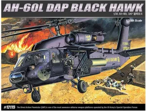 Academy 12115 AH-60L DAP BLACK HAWK Helicopter Plastic Model Kit