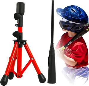 Adjustable Height Baseball Hitting Tee - Professional Portable Batting Trainer for Kids/Adults, All-Weather Durable Design with Anti-Tip Metal Base (Supports Baseball/Softball/Weighted Balls)