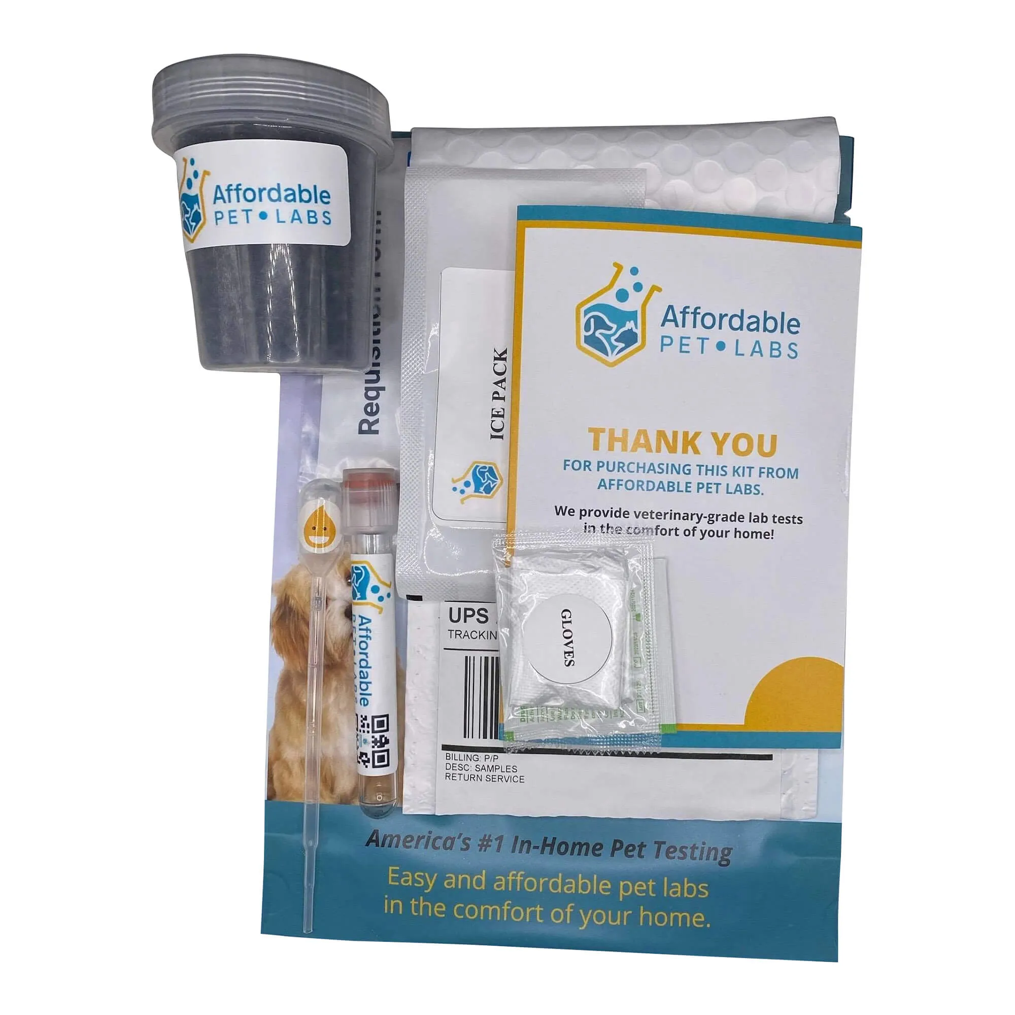 Affordable Pet Labs - Combo Complete Urinalysis & Fecal Test For Dogs, Easy Home Kit