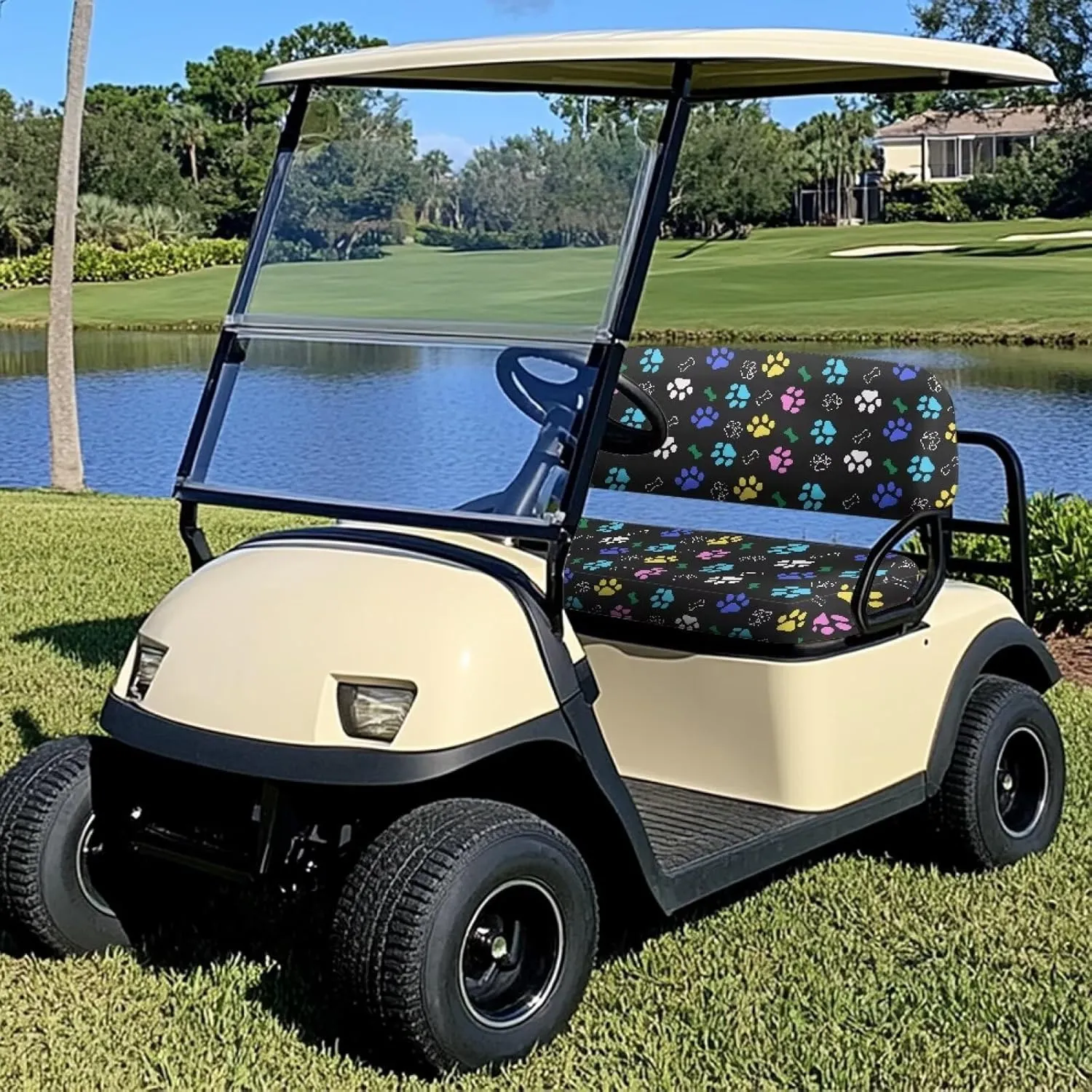 AFPANQZ Golf Cart Seat Cover for Summer - Breathable, Anti-Hot, Waterproof Easy to Install and Clean Golf Cart Blanket