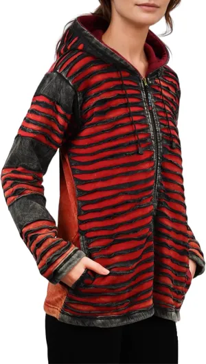 Agan Traders 2025 Spring Patch Funky Fleece Insulated Bohemian Outwear Winter Jacket