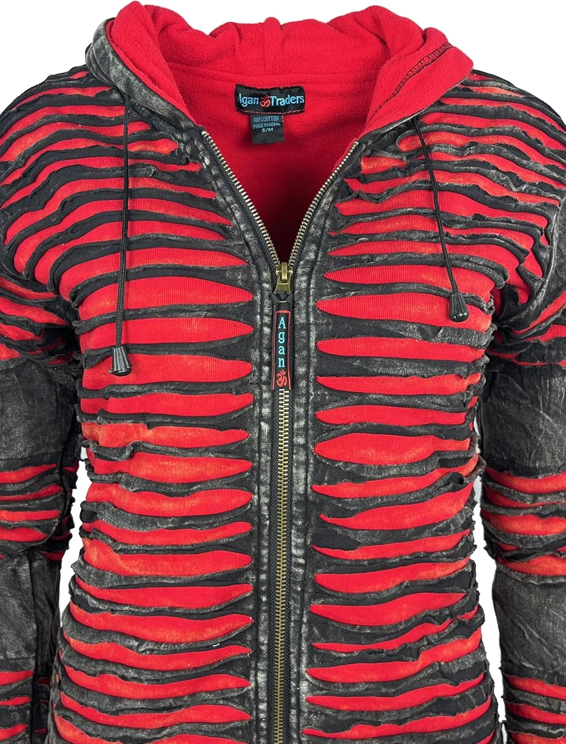 Agan Traders 2025 Spring Patch Funky Fleece Insulated Bohemian Outwear Winter Jacket