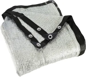 AIMFIKIOR 85% Heavy Duty Aluminum Foil Shade Cloth Mesh with Grommets Sun Block Fabric Sun Reflect Pet Shade for Garden Cover Canopy 6.5 ft x 8 ft