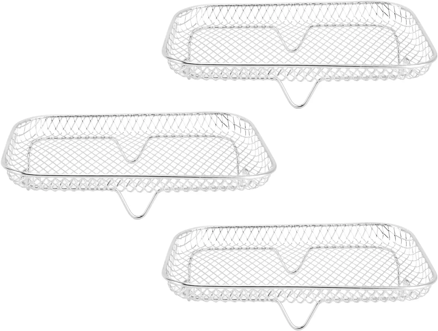 Air Fryer Rack, Air Fryer Accessories Cooling Rack Set Multi Layer Dehydrator Accessories (Rectangle (12 X 10 X 1.5cm / 4.72 X 3.94 X 0.59in))