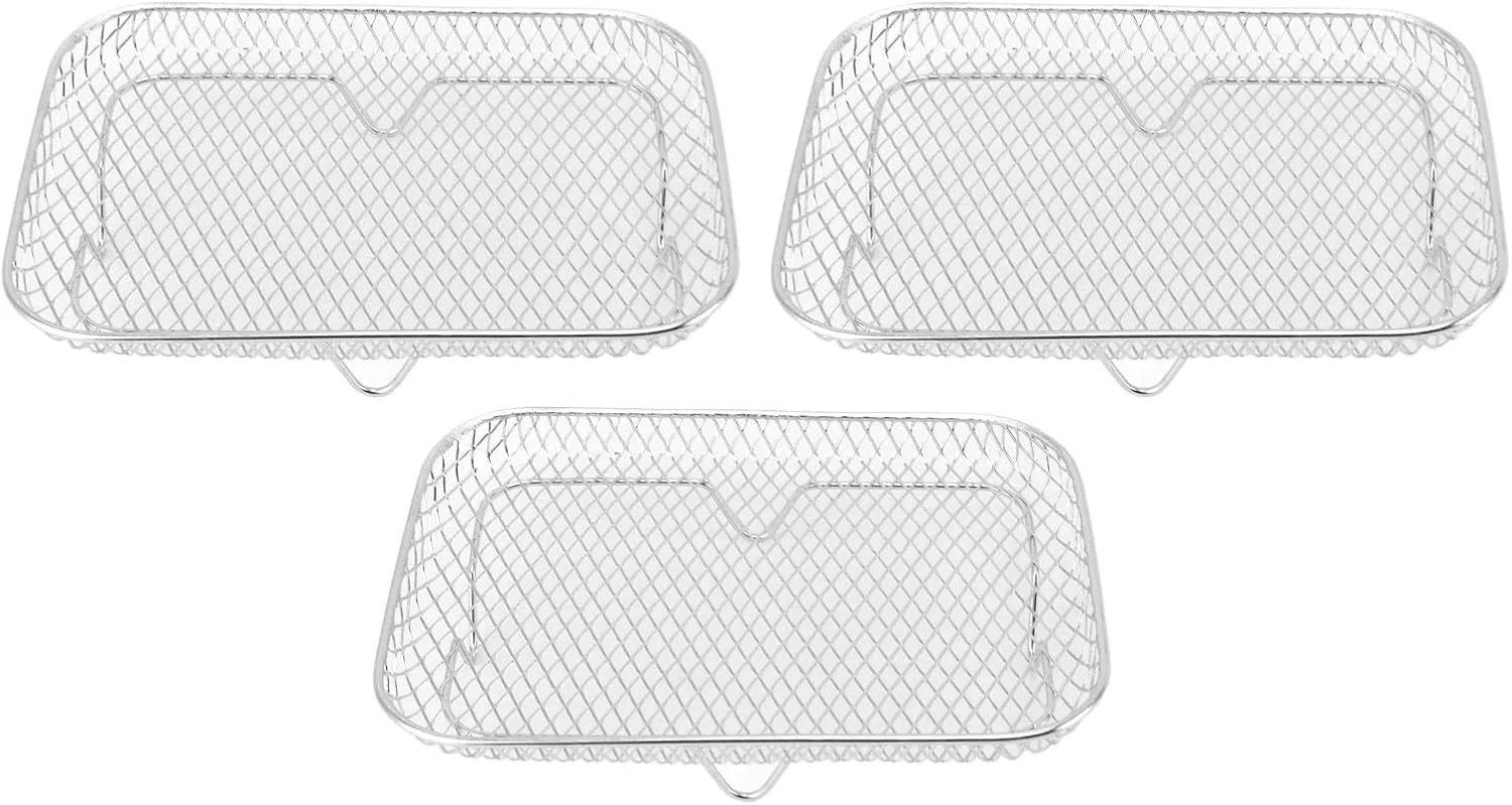 Air Fryer Rack, Air Fryer Accessories Cooling Rack Set Multi Layer Dehydrator Accessories (Rectangle (12 X 10 X 1.5cm / 4.72 X 3.94 X 0.59in))