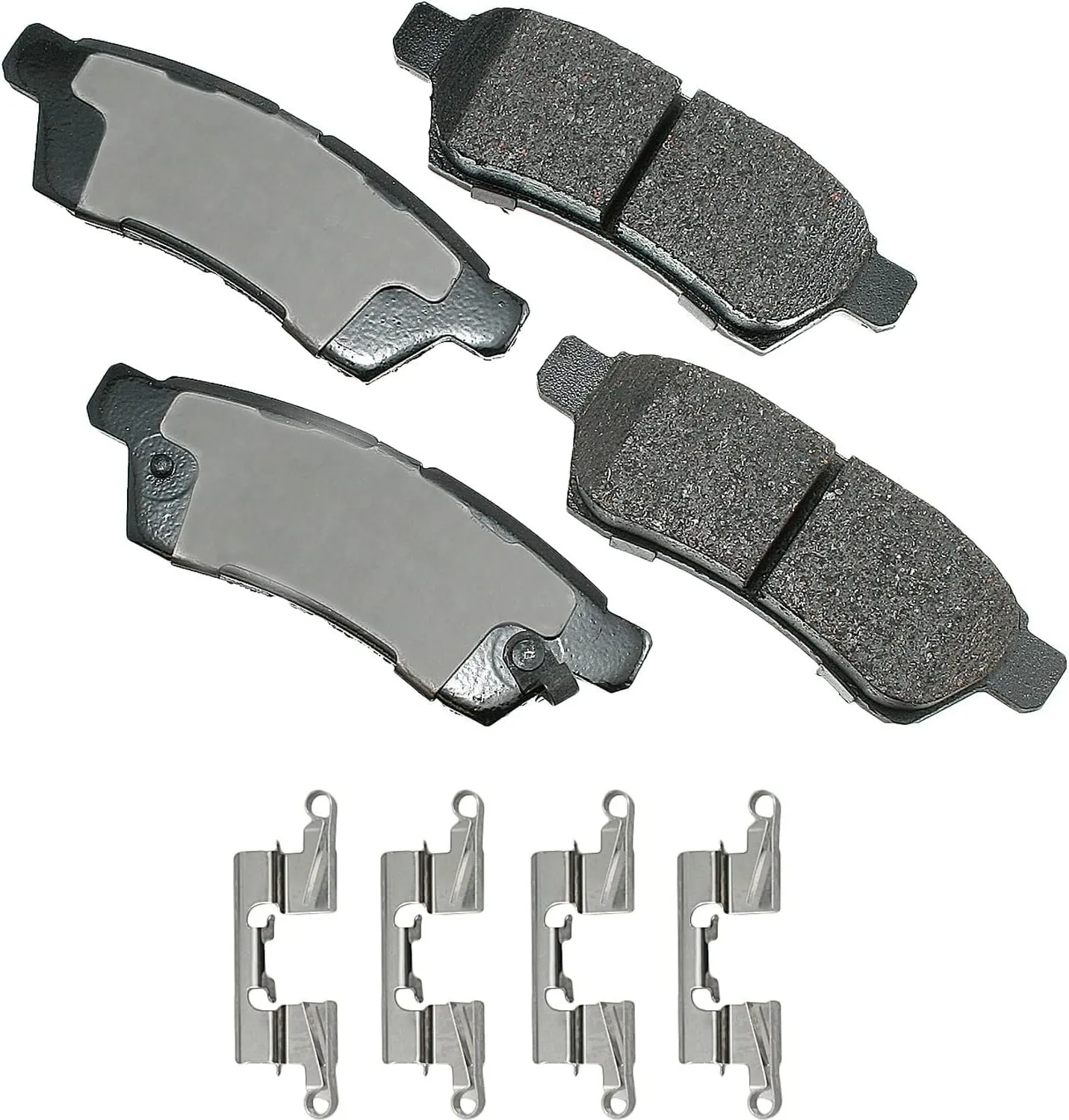 Akebono ACT1100 Proact Ultra Premium Ceramic Disc Brake Pad kit, GREY