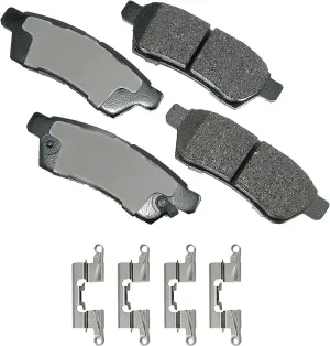 Akebono ACT1100 Proact Ultra Premium Ceramic Disc Brake Pad kit, GREY