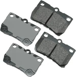 Akebono ACT1113 Proact Ultra Premium Ceramic Disc Brake Pad kit , GREY