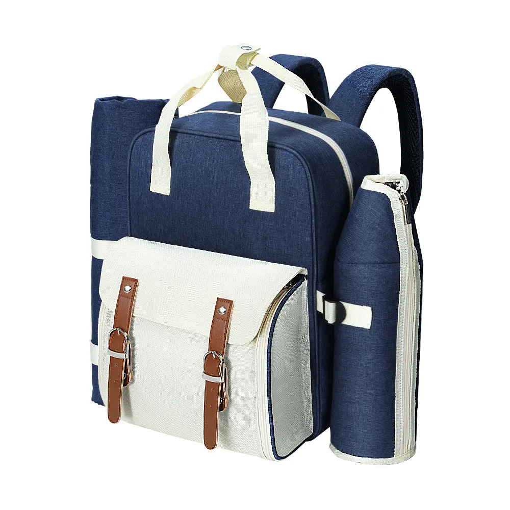Alfresco 4-Person Insulated Picnic Backpack - Blue