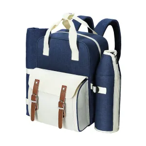 Alfresco 4-Person Insulated Picnic Backpack - Blue