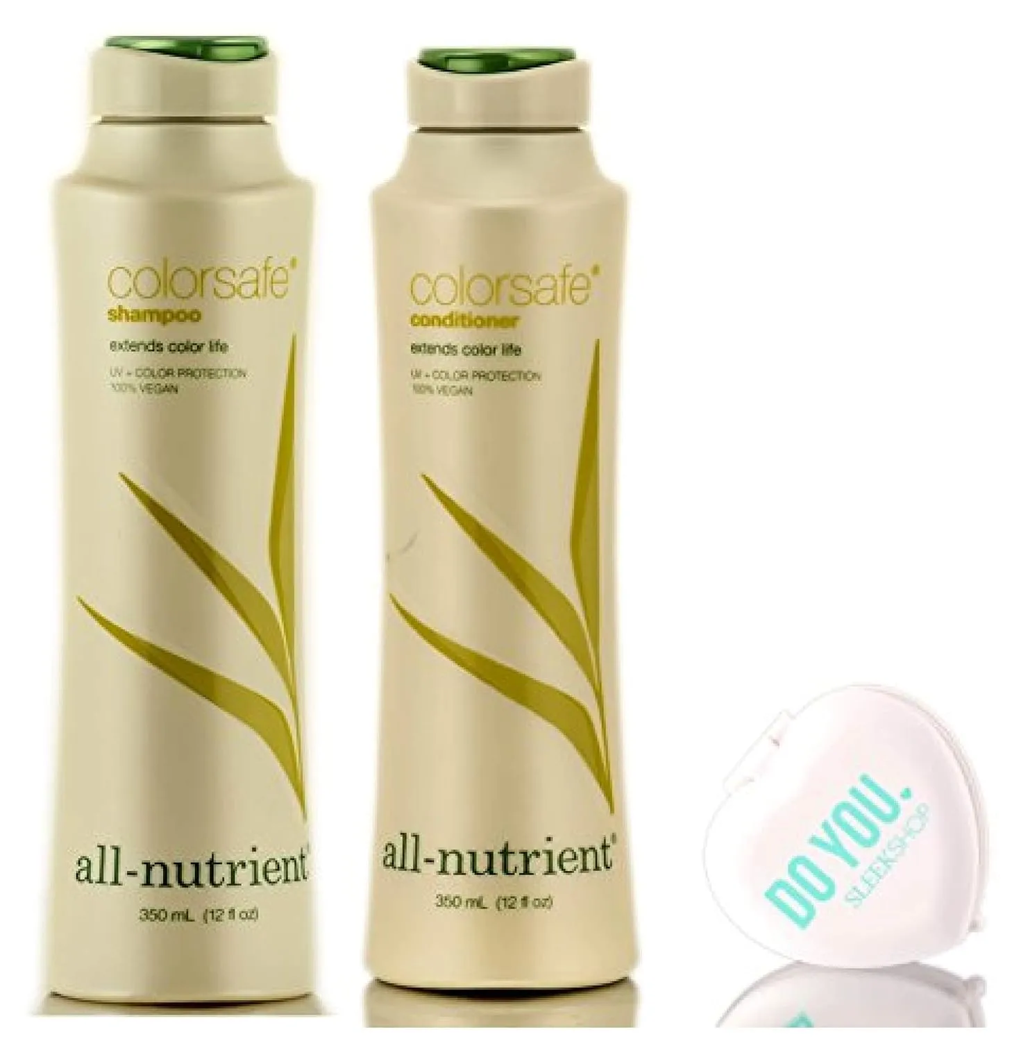 All Nutrient COLOR SAFE Shampoo & Conditioner DUO Set, extends color life (with Sleek Compact Mirror) (12 oz / 350ml Retail DUO Kit)