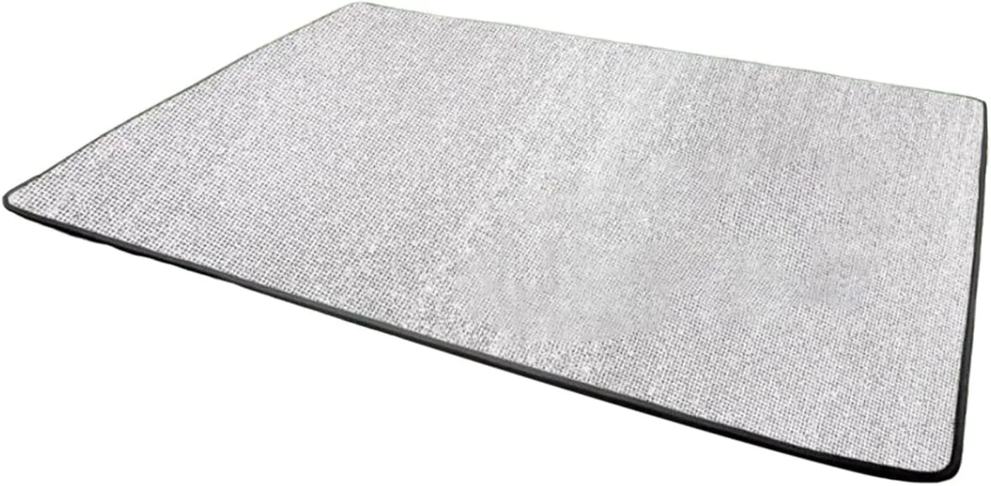 Aluminum Foil Insulated Camping Mattress for Travel, Waterproof Folding Foam Pad, 200cmx200cmx0.5cm