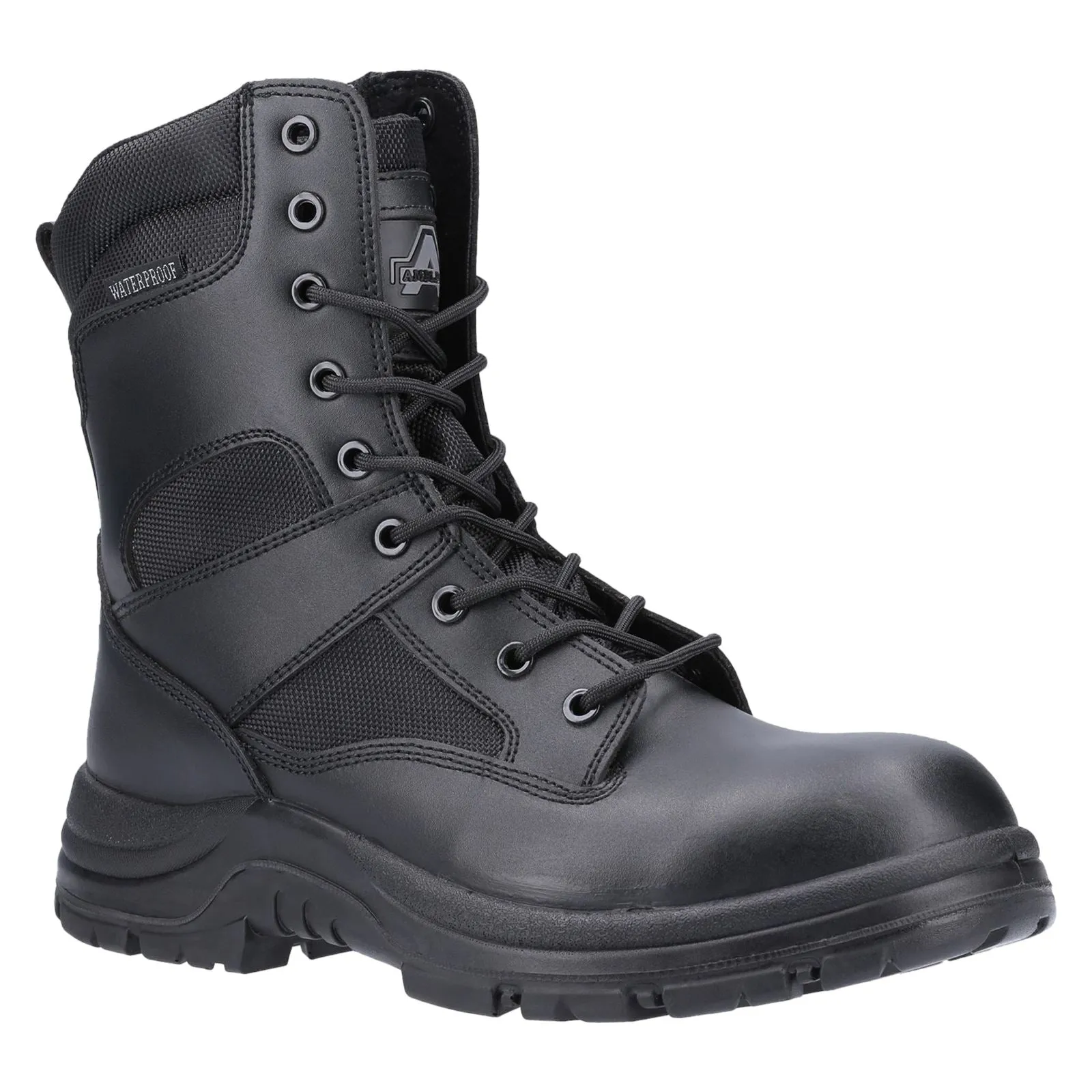 Amblers Safety Men's Combat Hi-Leg Waterproof Metal Free Boot in Black