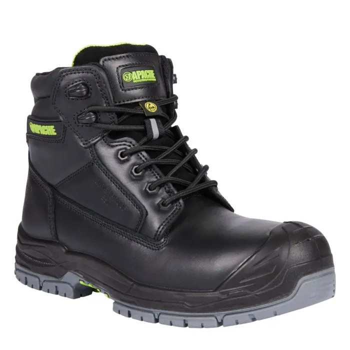 Apache Mens Cranbrook Waterproof Breathable Work Boot-BLACK