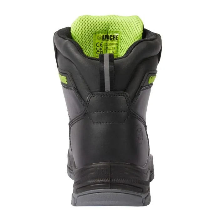 Apache Mens Cranbrook Waterproof Breathable Work Boot-BLACK