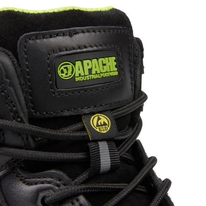 Apache Mens Cranbrook Waterproof Breathable Work Boot-BLACK