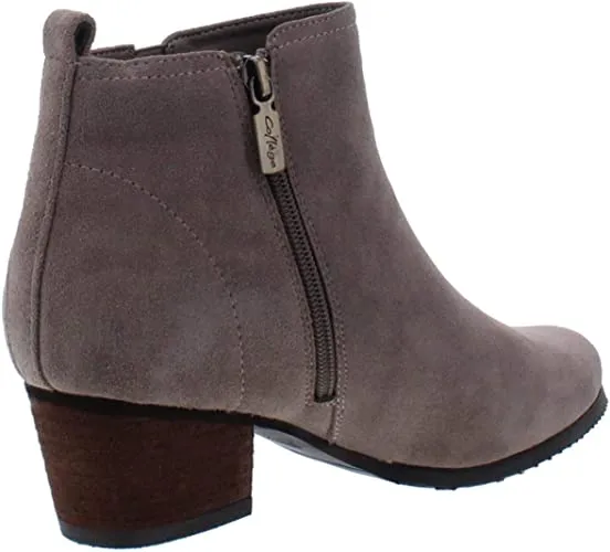 Aqua College Womens Isla Suede Waterproof Ankle Boots Gray 6 Medium (B,M)