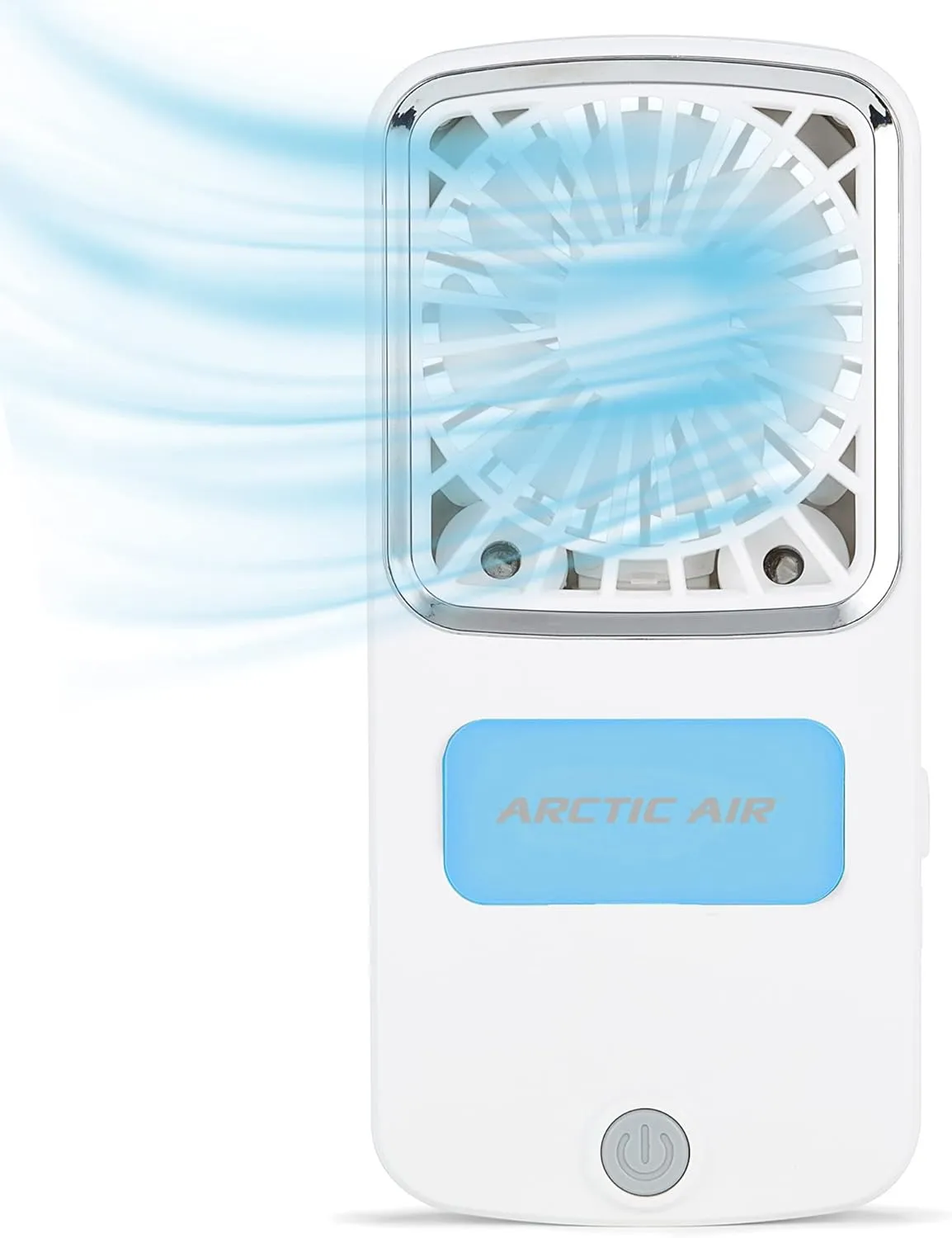 Arctic Air Portable Fan, Pocket Chill Handheld Mini Fan, Rechargeable Personal Air Cooler with Hydro-Chill Technology, 3 Speeds & Built-in-Kickstand, Cordless for Travel, Indoor or Outdoor Use