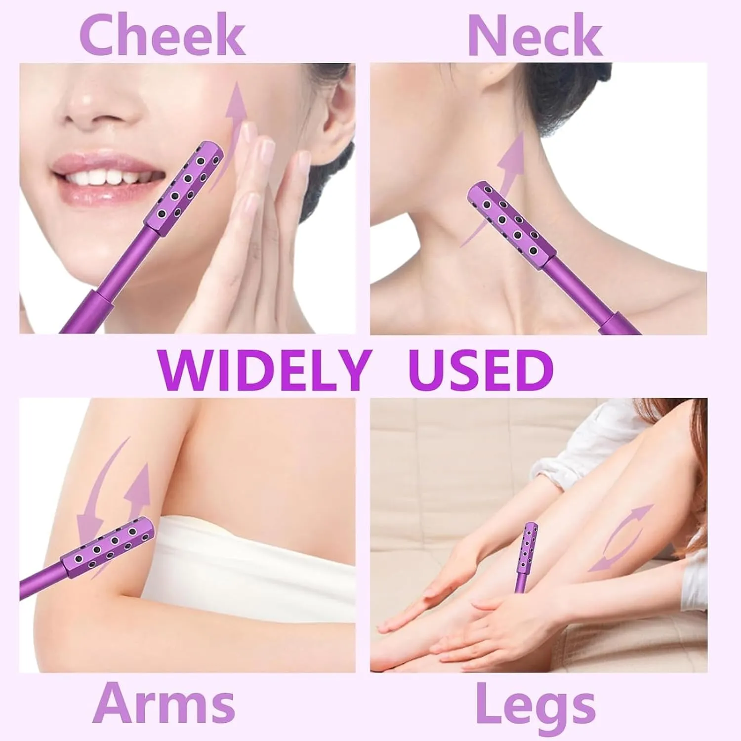 Arrily face roller，Uplift Facial Massaging Beauty Tool, Skin Care for Skin Tightening Firming, De-Puffing, Nourishes The Skin for Daily Skincare Routine (purple)